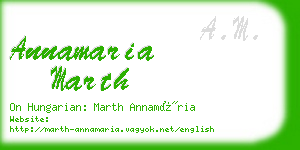 annamaria marth business card